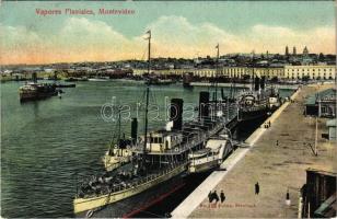 Montevideo, Vapores Fluviales / steamships, port (EK)