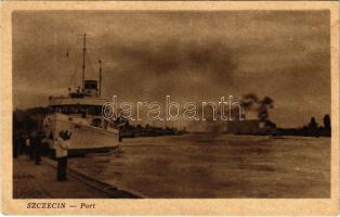 Szczecin, Stettin; port, steamship (EK)