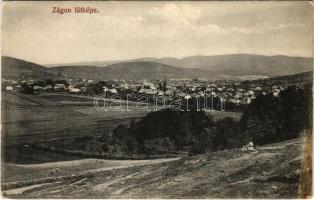 Zágon, Zagon; látkép. Divald műintézet kiadása Szőts Albert felvételei nyomán / general view (EB)