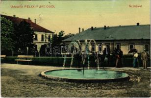 1911 Félixfürdő, Baile Felix; Szökőkút. Engel József kiadása / fountain, spa (kis szakadás / small tear)