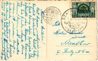 1940 Szamosújvár, Gherla; Sétatér, híd / promenade, bridge. photo + "1940 Szamosújvár visszatér...