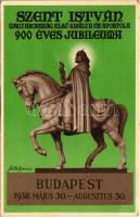 1938 Budapest XXXIV. Nemzetközi Eucharisztikus Kongresszus. Készüljünk a Magyar Kettős Szentévre! Szent István Magyarország első királya és apostola 900 éves jubileuma / Nonum centenarium s Stephani Regis Hungariae / 34th International Eucharistic Congress s: Fúró Ferenc (EK)