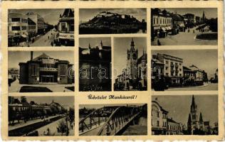 1941 Munkács, Mukacheve, Mukacevo; mozaiklap. Schönfeld Henrik kiadása / multi-view postcard (EB)
