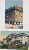 10 db RÉGI külföldi város képeslap vegyes minőségben: sok osztrák / 10 pre-1945 European town-view postcards in mixed quality: many Austria
