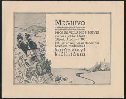 1933 Meghívó a Phöbus Villamos Műveinek karácsonyi kiállítására