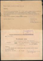 1942-1976 Zsidó származású személy iratai: iparengedély visszaadás, vöröskeresztes fogolytábori lap, névváltoztatási lap, polgári személyi lap, 4 db