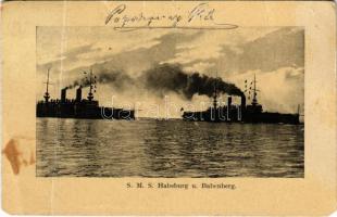 1913 SMS Habsburg és SMS Babenberg az Osztrák-Magyar Haditengerészet Habsburg-osztályú pre-dreadnought csatahajói / K.u.K. Kriegsmarine Linienschiffe / WWI Austro-Hungarian Navy, SMS Babenberg and SMS Habsburg pre-dreadnought battleships. G. Fano POla 1910-11. 220. (fa)