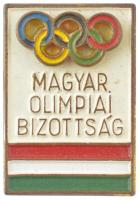 ~1970. Magyar Olimpiai Bizottság festett, rátétes bronz jelvény (29x20mm) T:2