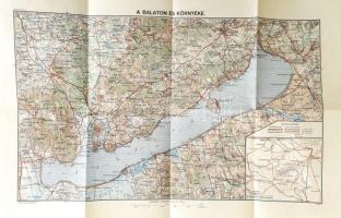 1930 A Balaton és környékének térképe, 1:200 000, M. Kir. Állami Térképészet, 32×47 cm