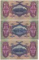 1930. 100P (3x) + 1946. 1.000.000.000MP + 1946. 100.000BP, mindegyik "Magyar Éremgyűjtők Egyesü...