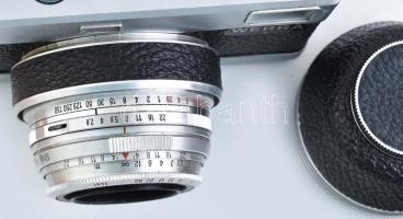 Werra fényképezőgép Zeiss Tessar 2,8/50 objektívvel + Weimarlux fénymérő mindkettő eredeti dobozában
