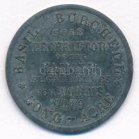 Nagy-Britannia ~1780. Basil Burchell angol aranyműves, kereskedő kétoldalas Zn reklám zsetonja (29mm...