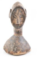 Antik afrikai fafaragfás. Férfi fej. Korának megfelelő állapotban, 1880-1900 körül. m: 33 cm