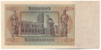 Német Harmadik Birodalom 1942. 5M "Z 7247629" T:I-,II hajtatlan, jobb szélén több gyűrődés...