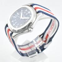 Patek Philippe replika automata karóra szövet szíjjal, működik d: 40 mm