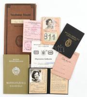 cca 1940-1960 8 db kld igazolvány, határátlépési engedély, stb