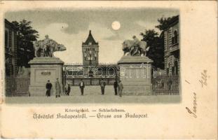 1899 (Vorläufer) Budapest IX. Közvágóhíd. Rigler részv. társ. litho (apró szakadás / tiny tear)