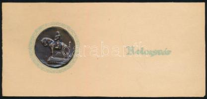 cca 1990 össz. 4 db kolozsvári meghívó, 2 db rézkarccal (Mátyás király szobor, d: 7 cm és Sárkányölő...