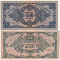 1936. 10P + 1945. 50P + 1945. 500P + 1945. 1000P mind "Magyar Éremgyűjtők VI. vándorgyűlése és ...