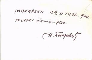 1976 Makarska, Morski cemo-pas / kifogott hal / caught fish. photo (non PC)