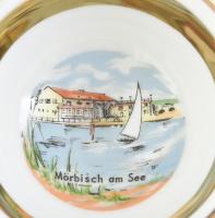 3 db klf szóló mokkás csésze, aranyozott, matricásak. Klf márkák