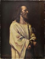 Ács István jelzéssel, Munkácsy után: Jézus. Olaj, vászon. Kissé sérült. 37x28 cm