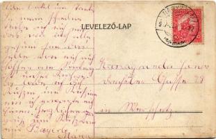 1917 Sct. Hubertus-Comp. / Circus company's advertisement art postcard, acrobats (lyukak / pinh...