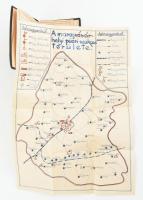 1940 Marosvásárhely környéke Pénzügyőri fővigyázó fejlegyzési könyvecskéje, a vizsgált terület kézze...