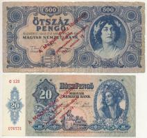 1941. 20P + 1945. 500P + 1945. 100.000P +1945. 10.000.000P + 1946. 100.000.000P mind "A Magyar ...