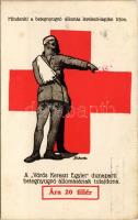 1915 Mindenki a betegnyugvó állomás levelezőlapjání rjon. Vörös Kereszt Egylet dunaparti betegnyugvó állomásának tulajdona / WWI Austro-Hungarian K.u.K. military art postcard, Red Cross propaganda (fl)