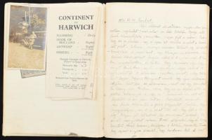 1935 Eszperantó tanár naplója angliai utazásról magyar nyelven, néhány képpel, újségcíkkel, több min...