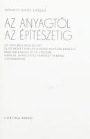 Moholy-Nagy László: A anyagtól az építészetig. Az 1929-ben megjelent első német nyelvű kiadás alapján készült magyar kiadás Otto Stelzer, Hans M. Wingler és Vámossy Ferenc utószavával. Ford.: Mándy Stefánia. Bp., [1972], Corvina. Fekete-fehér fotókkal illusztrált. Kiadói egészvászon-kötés, kopott, fakó gerinccel, helyenként kissé foltos lapokkal. Megjelent 5500 példányban.