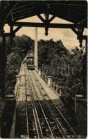 1909 Wiesbaden, Neroberg-Bahn von der unteren Station / Nerobergbahn funicular railway station, train (fa)