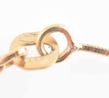 14k arany (Au) nyaklánc hangjegy alakú medállal. Jelzett 3,8g 38 cm