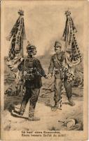 1916 Ich hatt einen Kameraden, Einen bessern findst du nicht! / WWI German and Austro-Hungarian K.u.K. military art postcard, patriotic propaganda, Viribus Unitis. M. M. S. Wien III/2. Nr. 29. s: G. Sieben (EB)