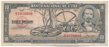 Kuba 1956. 10P T:III Cuba 1956. 10 Pesos C:F Krause P#88.a