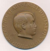 Búza Barna (1920-2010) 1961. XIX. kerületi Ady Endre Úti Iskola 1911-1961 egyoldalas bronz emlékérem (50mm) T:1-