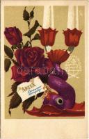 Herendi porcelán reklám (Artex). QSL rádióamatőr lap. Képzőművészeti Alap Kiadóvállalat / Hungarian porcelain advertising QSL card (radio amateur)