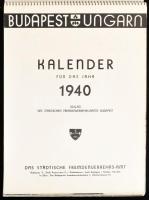 1940 Budapest - Ungarn, Kalender für das Jahr 1940, naptár, képekkel gazdagon illsuztrálva