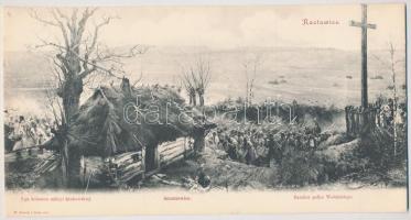 Raclawice, Smoniowice / Battle of Racławice. 3-tiled unfolded panoramacard (26, 7 x 13,9 cm)
