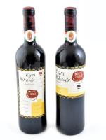 2002 Csutorás Egri Bikavér almagyardombi, pajdostetői. Pincében, szakszerűen tárolt, 2 palack bontatlan palack száraz vörösbor, 12.5 %, 0,75 l.