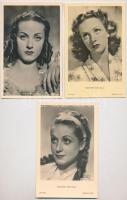 SZÍNÉSZNŐK - 5 db régi külföldi képeslap / ACTRESSES - 5 pre-1950 non-Hungarian postcards