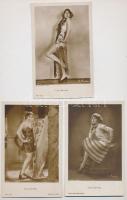 SZÍNÉSZNŐK - 6 db régi külföldi képeslap / ACTRESSES - 6 pre-1950 non-Hungarian postcards