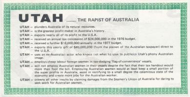 Ausztrália 1976. 3$ "Malcolm Fraser - UTAH" gúnypénz T:I,I-
Australia 1976. 3 Dollars &qu...