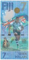 Fidzsi-szigetek 2016. 7$ A fidzsi-szigeteki hetes rögbicsapat rioi aranyérme emlékére emlékkiadás T:I Fiji 2016. 7 Dollars Fijian Rugby 7s Team winning the Gold Medal in Rio de Janeiro C:UNC Krause P#120