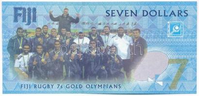 Fidzsi-szigetek 2016. 7$ "A fidzsi-szigeteki hetes rögbicsapat rioi aranyérme emlékére" em...