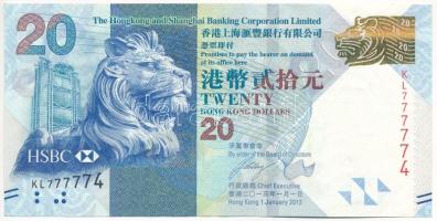 Hongkong 2013. 20$ HSBC T:II Hong Kong 2013. 20 Dollars HSBC C:XF Krause P#212