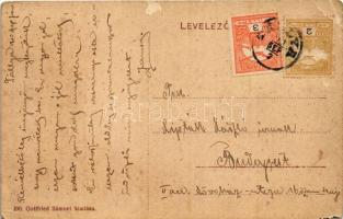 1910 Tállya, vasútállomás, gőzmozdony, vonat. Gottfried Sámuel kiadása (EM)