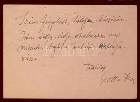 Dr. Galla Ferenc pápai prelátus autográf levelezőlapja