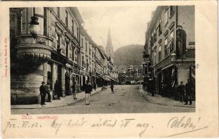 1902 Celje, Cilli; Hauptplatz / main square, shops (EK)